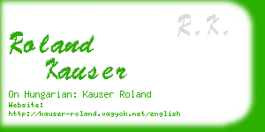 roland kauser business card